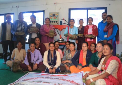 सल्यान दार्माका महिलालाई दुना  टपरी बनाउने तालिम प्रदान