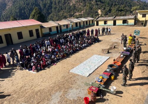 नेपाली सेनाद्वारा सामुदायिक विपद् प्रतिकार्य तालिम तथा डेमो प्रदर्शन