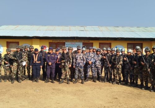 निर्वाचनलाई लक्षित गर्दै सल्यानमा सेना,प्रहरीको संयुक्त गस्ती सुरु